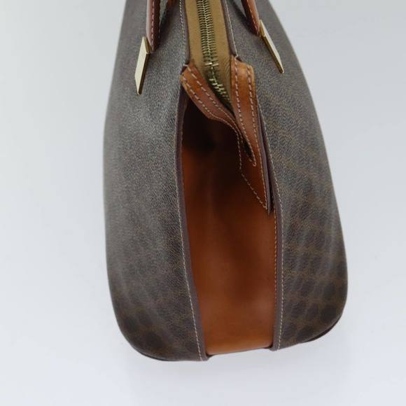 CELINE Macadam Canvas Hand Bag PVC Brown Auth 71532 - Picture 3 of 16